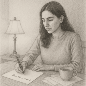 Advisor writing to a client and friend