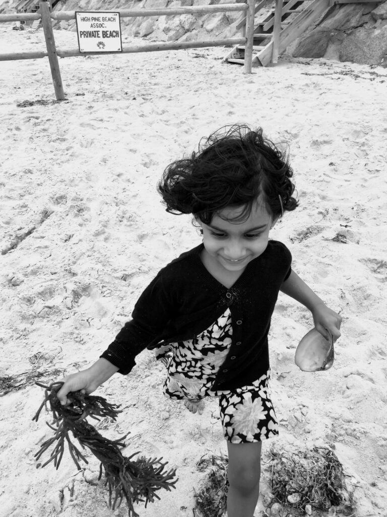 Little girl running with happiness